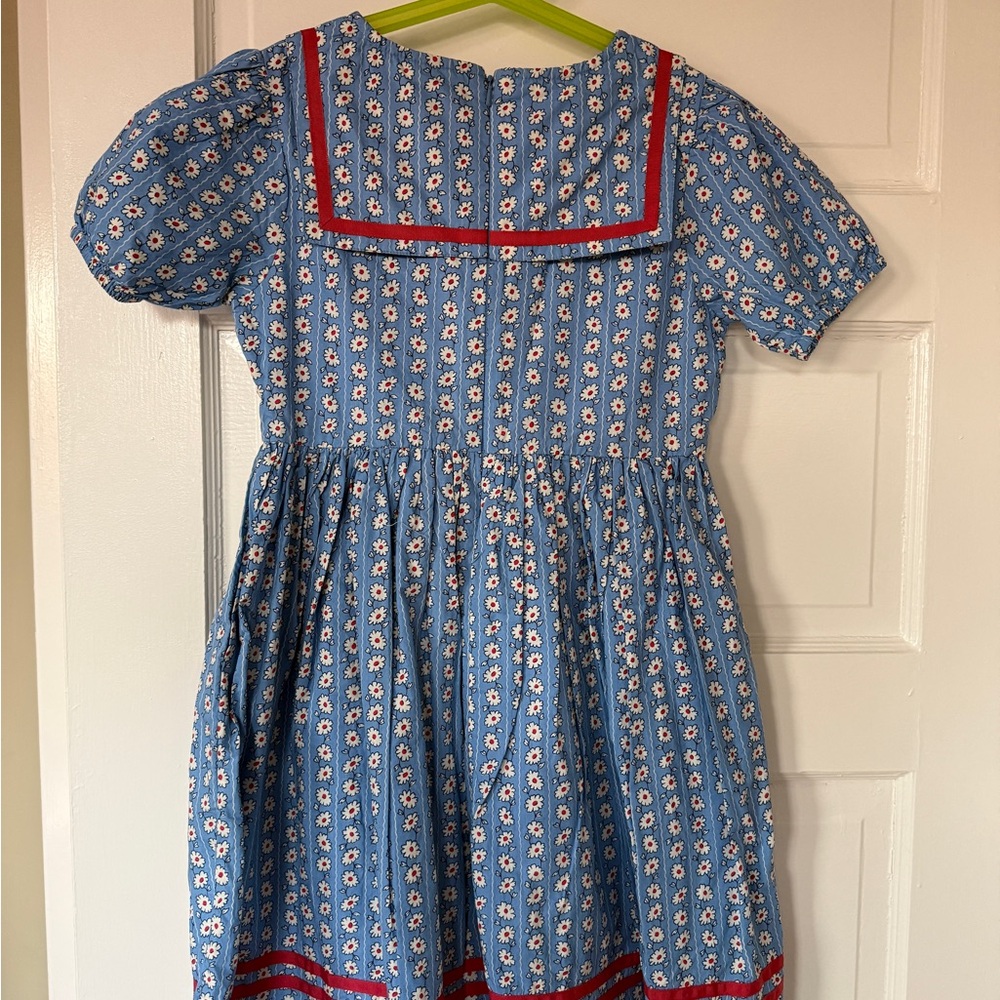 NWT Mini Boden Blue and Pink Floral Sailor Dress - Picture 4 of 4